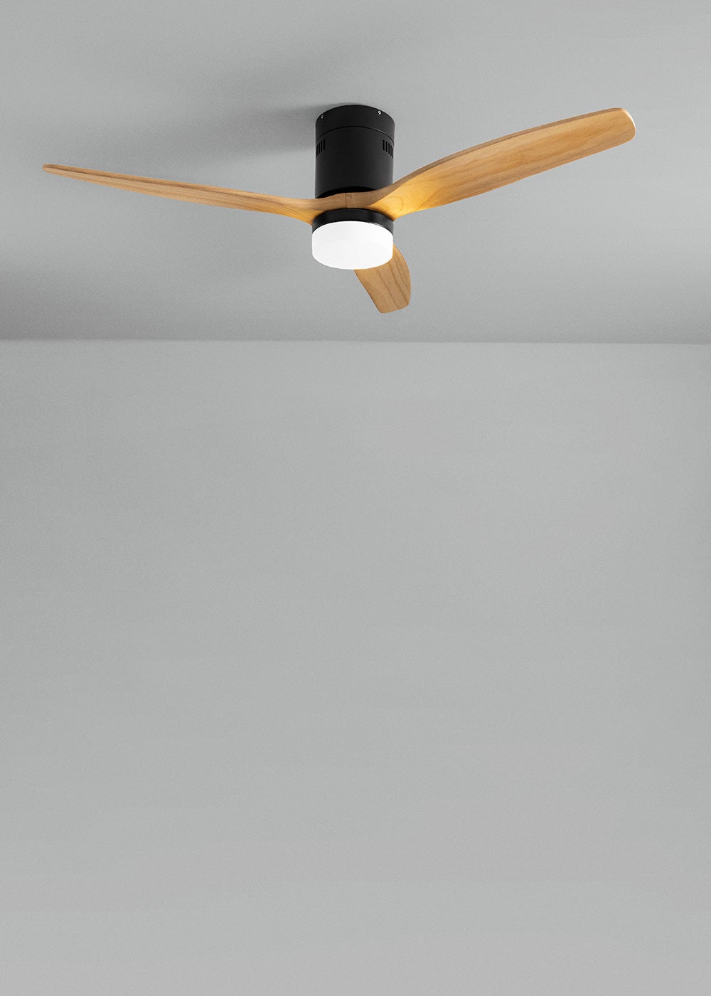 WIND CALM NATURAL WOOD M - Ventoinha de teto 40W silencioso 100% madeira - Com luz - sem wifi - 3