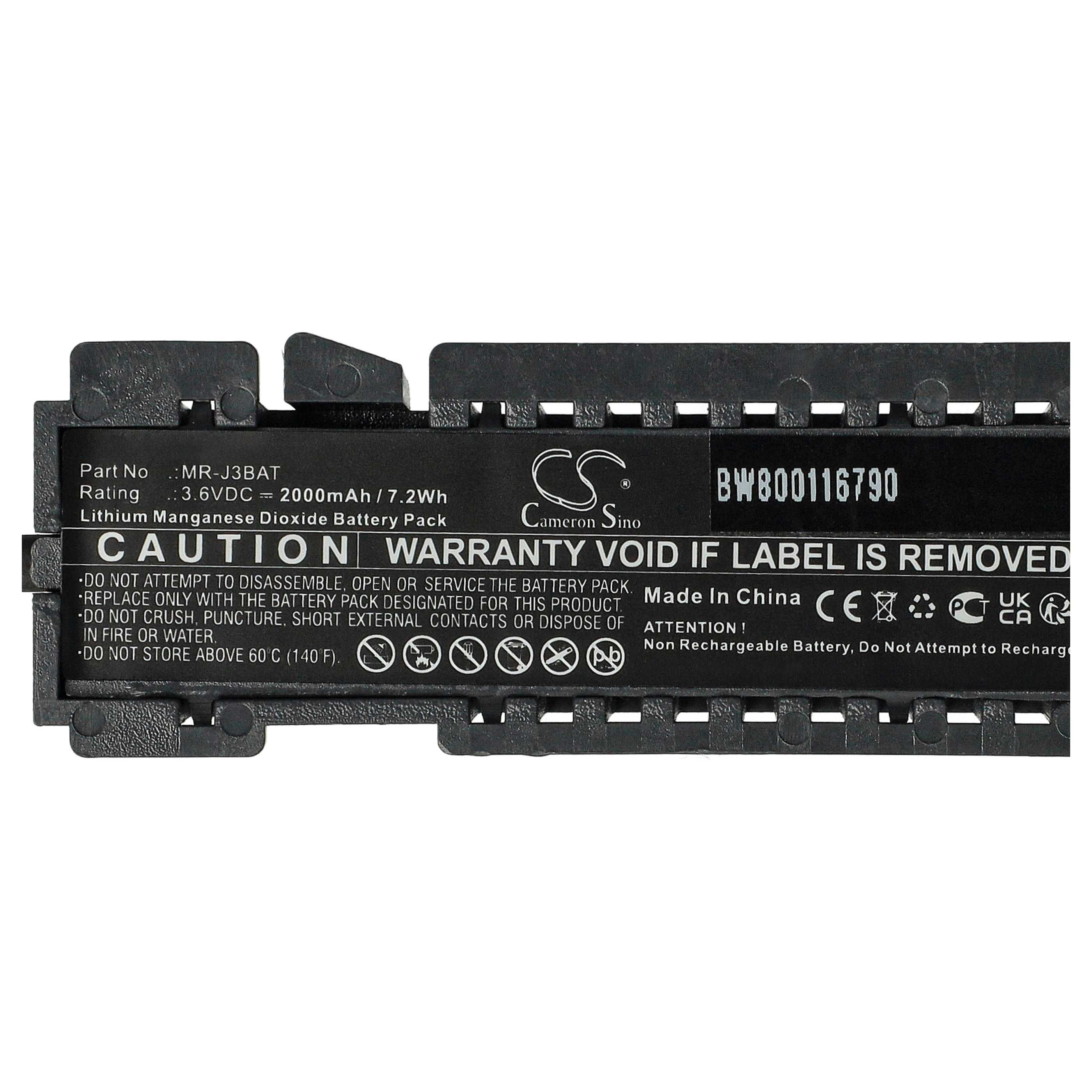 vhbw Pile compatible avec Mitsubishi MelServo MR-J3-A servo-amplificateur (2000mAh, 3,6V, Li-MnO2) - 4