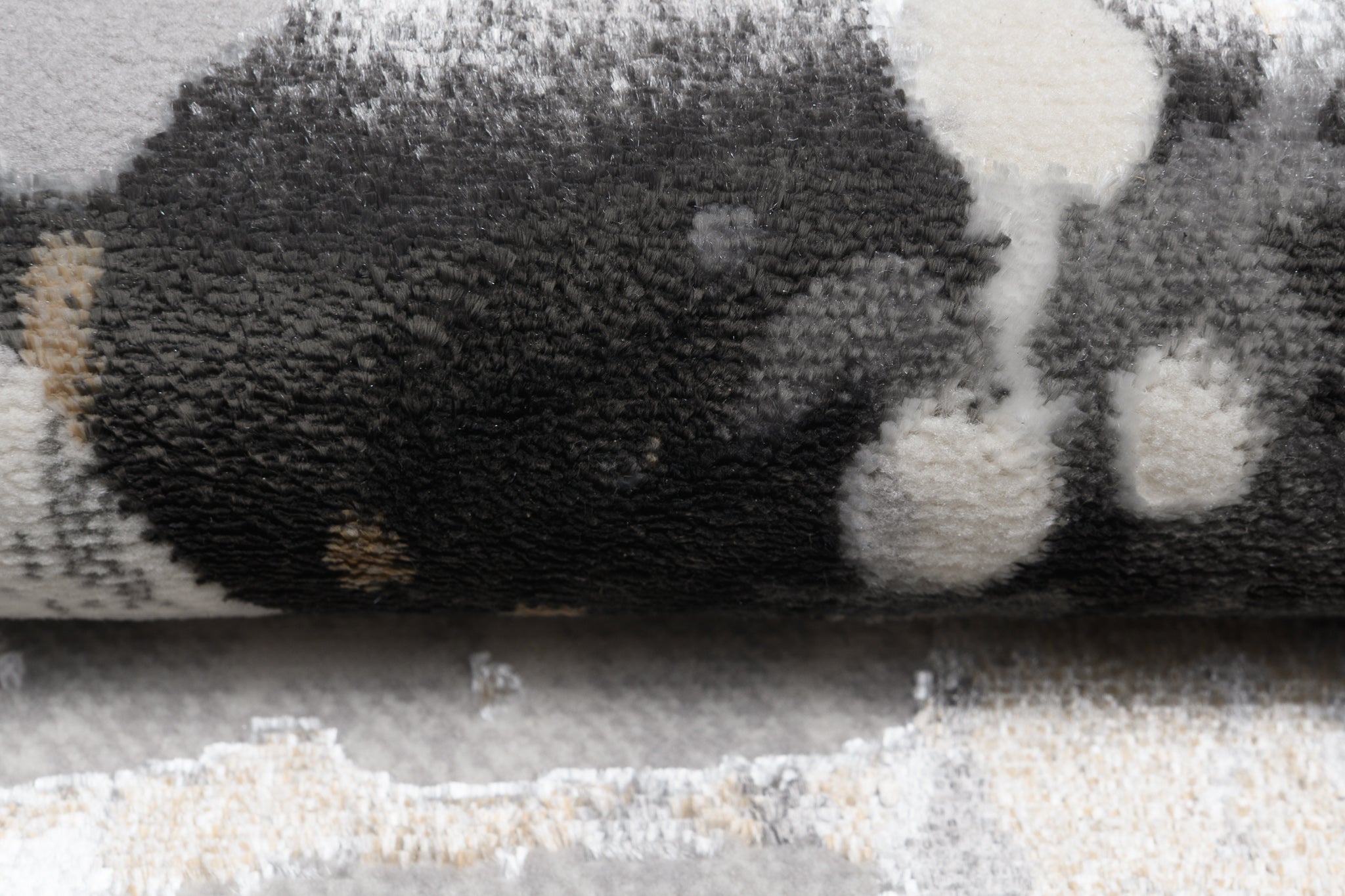 TAPISO Golden Tapis de Salon Moderne Gris Crème Beige Graphite Moucheté Motif Abstrait Doux Poil Court 200 x 300 cm - 4