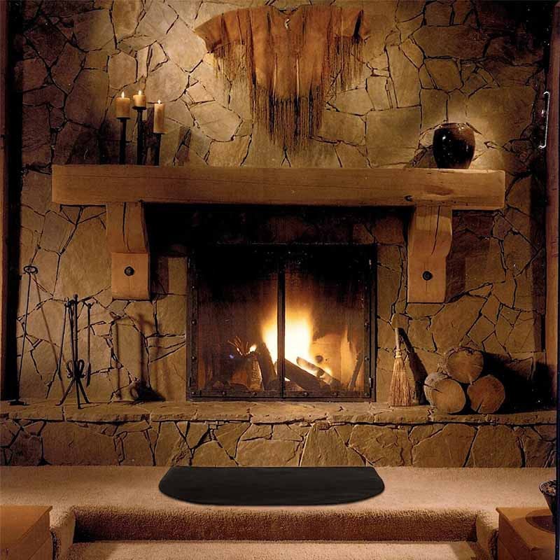 Ognioodporna mata kominkowa 50 x 80 cm (19,7 x 31,5 cala), mata ochronna z włókna szklanego przed żarem do kominków i pieców wewnętrznych - 2
