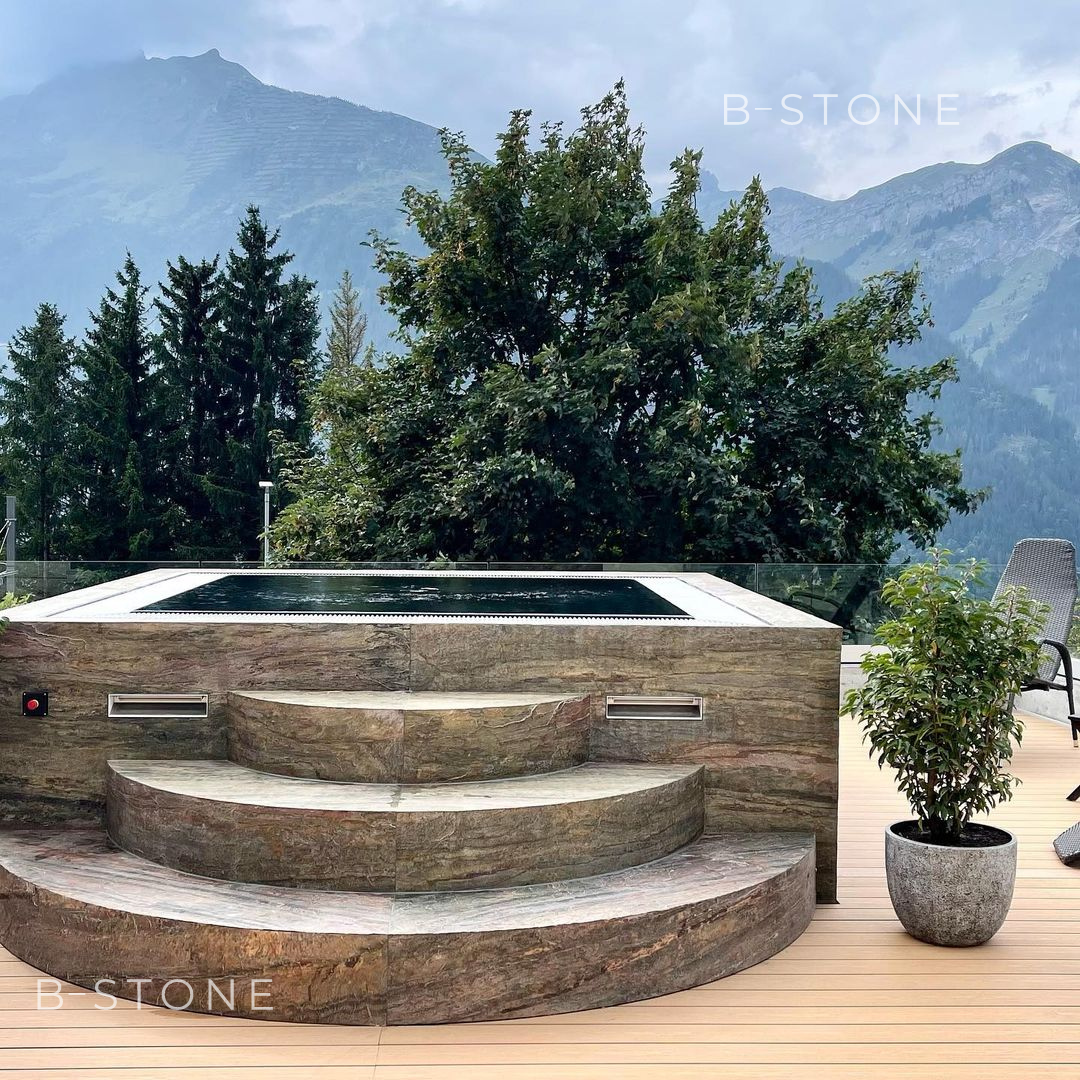 Feuille De Pierre 100% Naturelle B-Stone Jorasses 201 2400x1200mm - 2,88m2 - 4