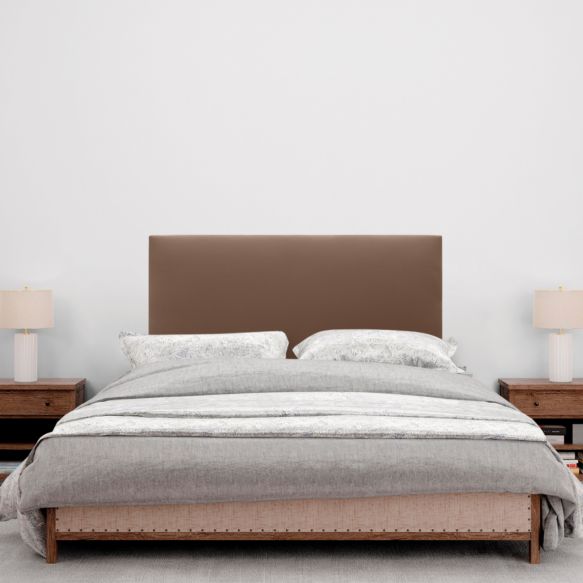 DHOME Cabecero de Polipiel Liso y con Patas cabeceros Cabezal tapizado Cama (Polipiel Arcilla, 105cm (Camas 80/90/105)) - 4