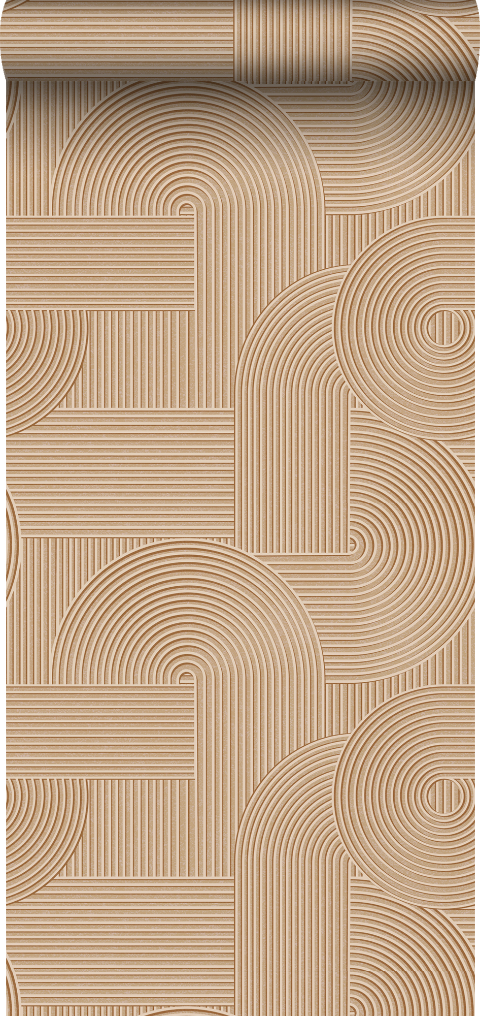 Papel pintado 3d gráfico rojo barro cocido clara - 50 x 900 cm - estahome