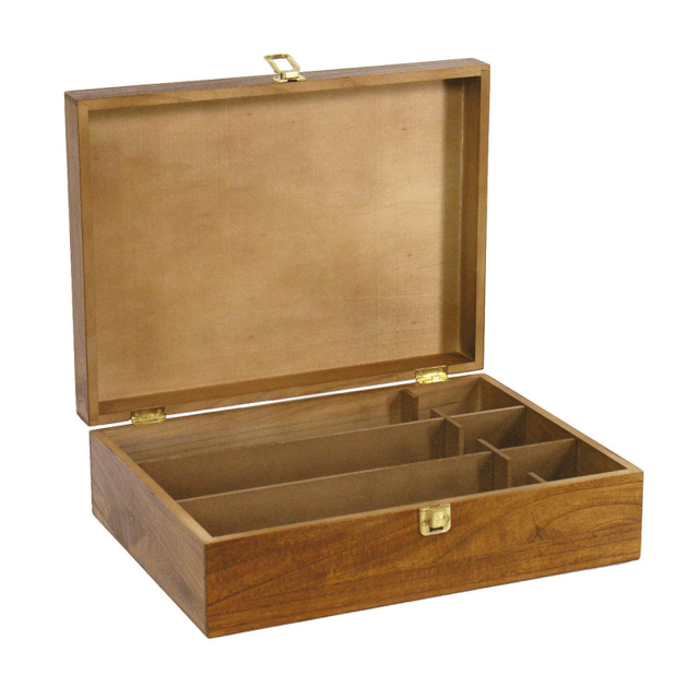 Cassetta portabottiglie noce chiaro 3 posti cm 36x27h11