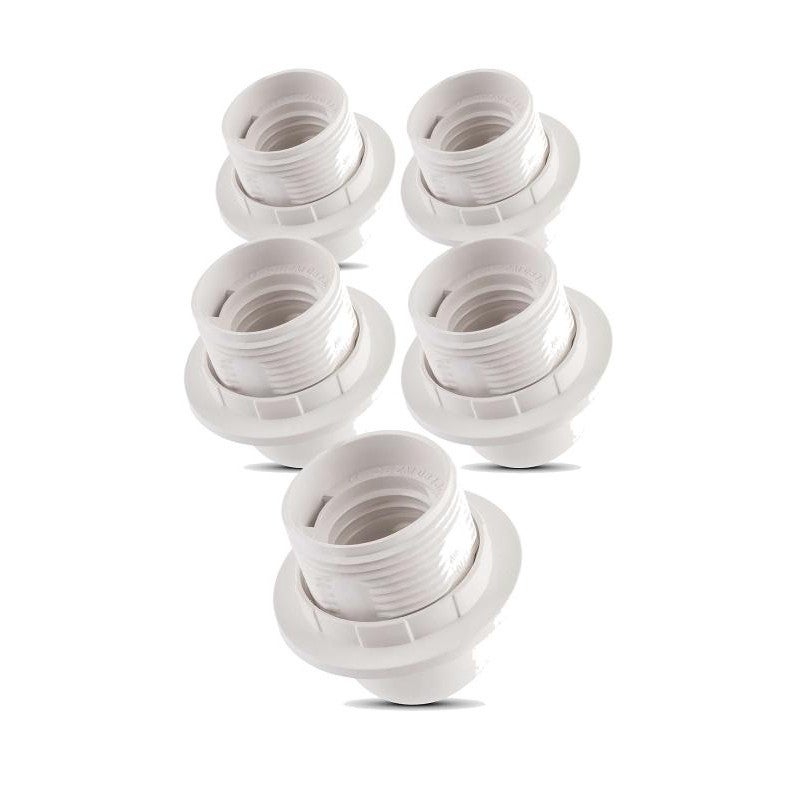 Douille E27 blanche thermoplastique - 2