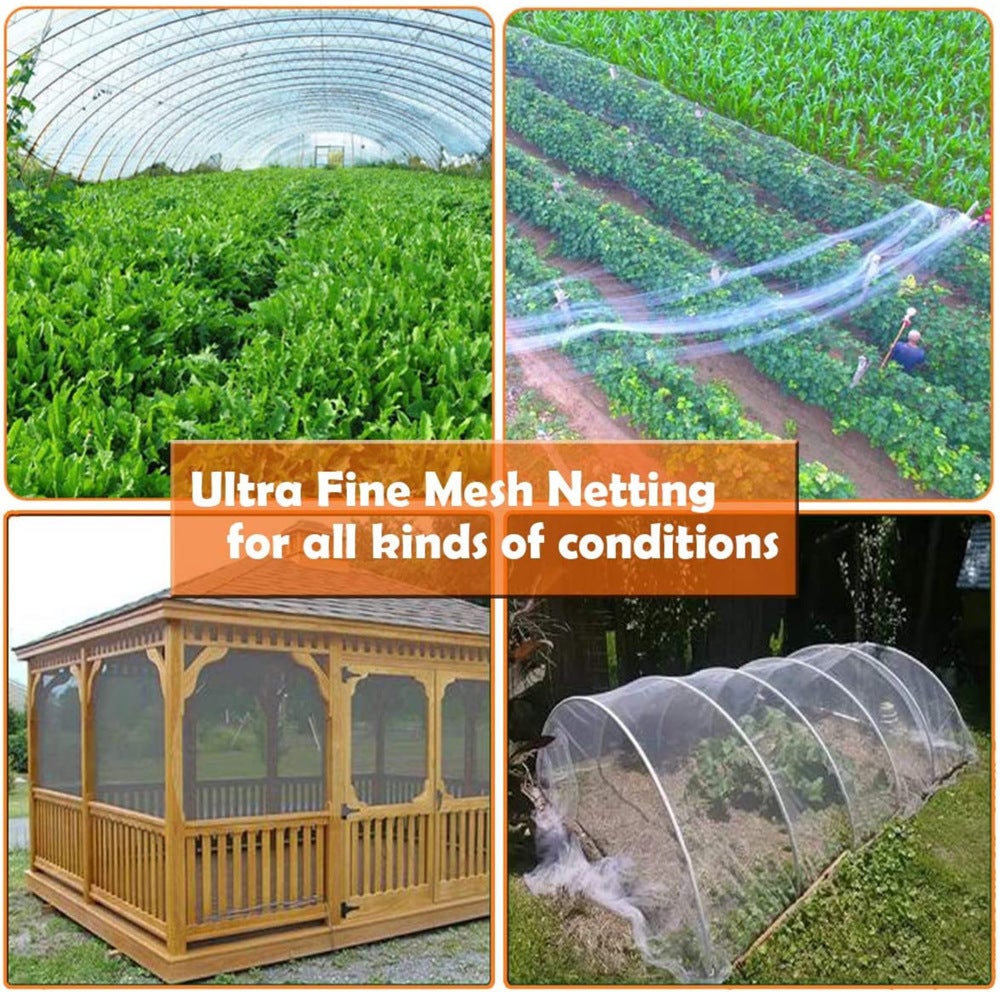Rete Anti Insetti Per Piante 10x2.5m – Proteggi Orto E Giardino Da Afidi E Uccelli Con Questa Rete A Maglia Fine, Riutilizzabile E Resistente Ai Raggi UV. - 4