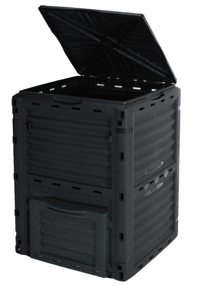 CAIXA DE COMPOSTAGEM 300 l COR PRETA 61x61x83cm - 2