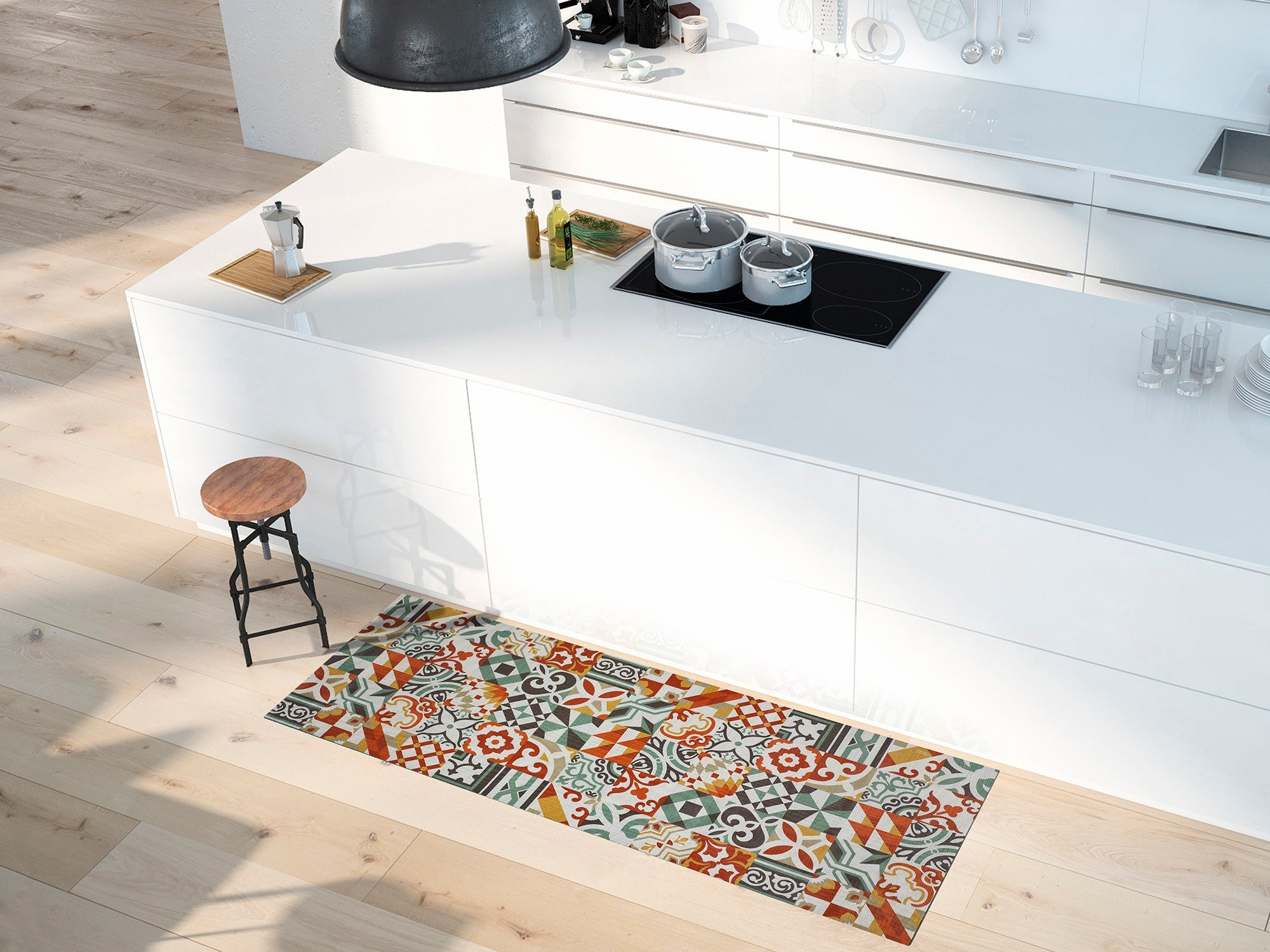 Prostokątny wielokolorowy dywanik kuchenny 52 x 100 cm SPRINTY Bohemian designs - ATTICGO