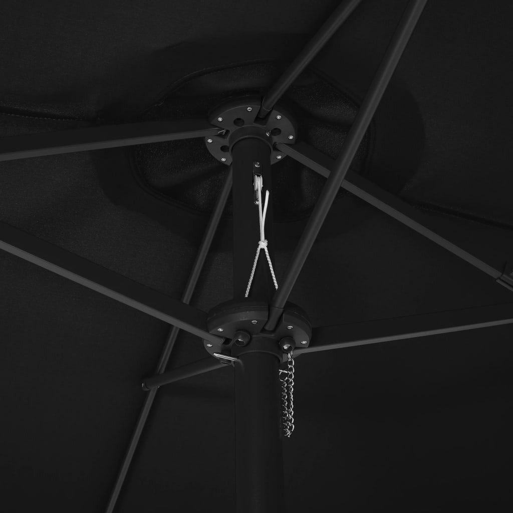 Parasol d'extérieur et poteau en aluminium 460x270 Noir - 2
