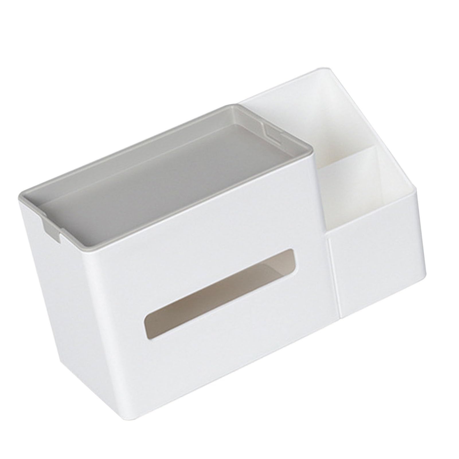 Wielofunkcyjne pudełko na chusteczki do biura studenckiego - uchwyt na długopisy - pudełko do przechowywania różnych rzeczy do akademika - białe