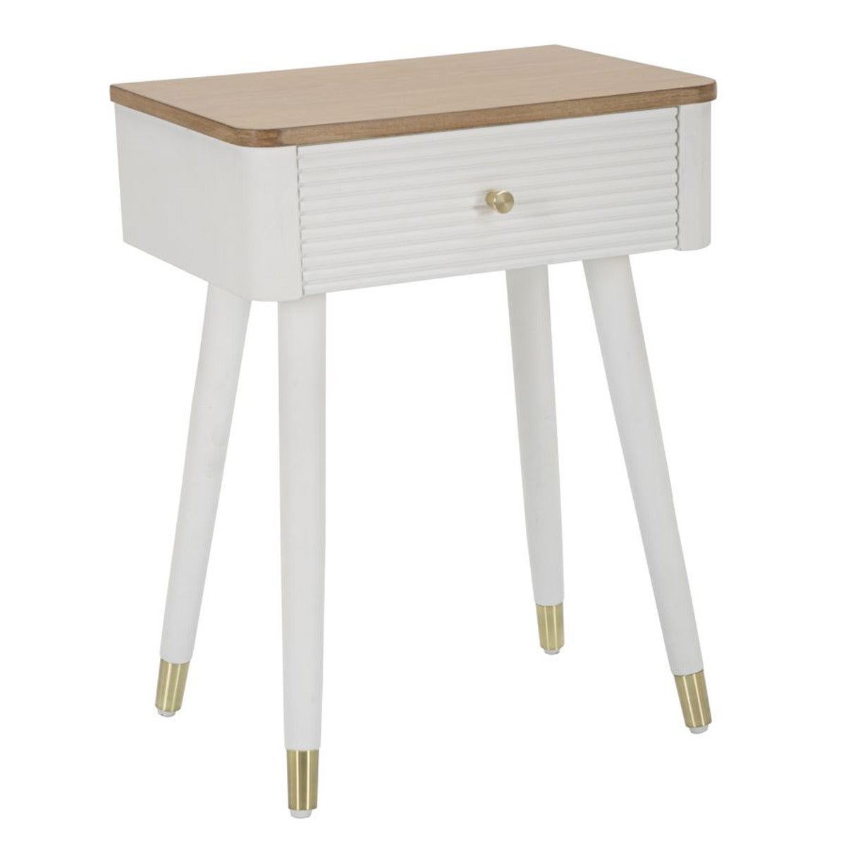 Stolik Nocny Arnaldo, Drewno, Biały, Seven Design