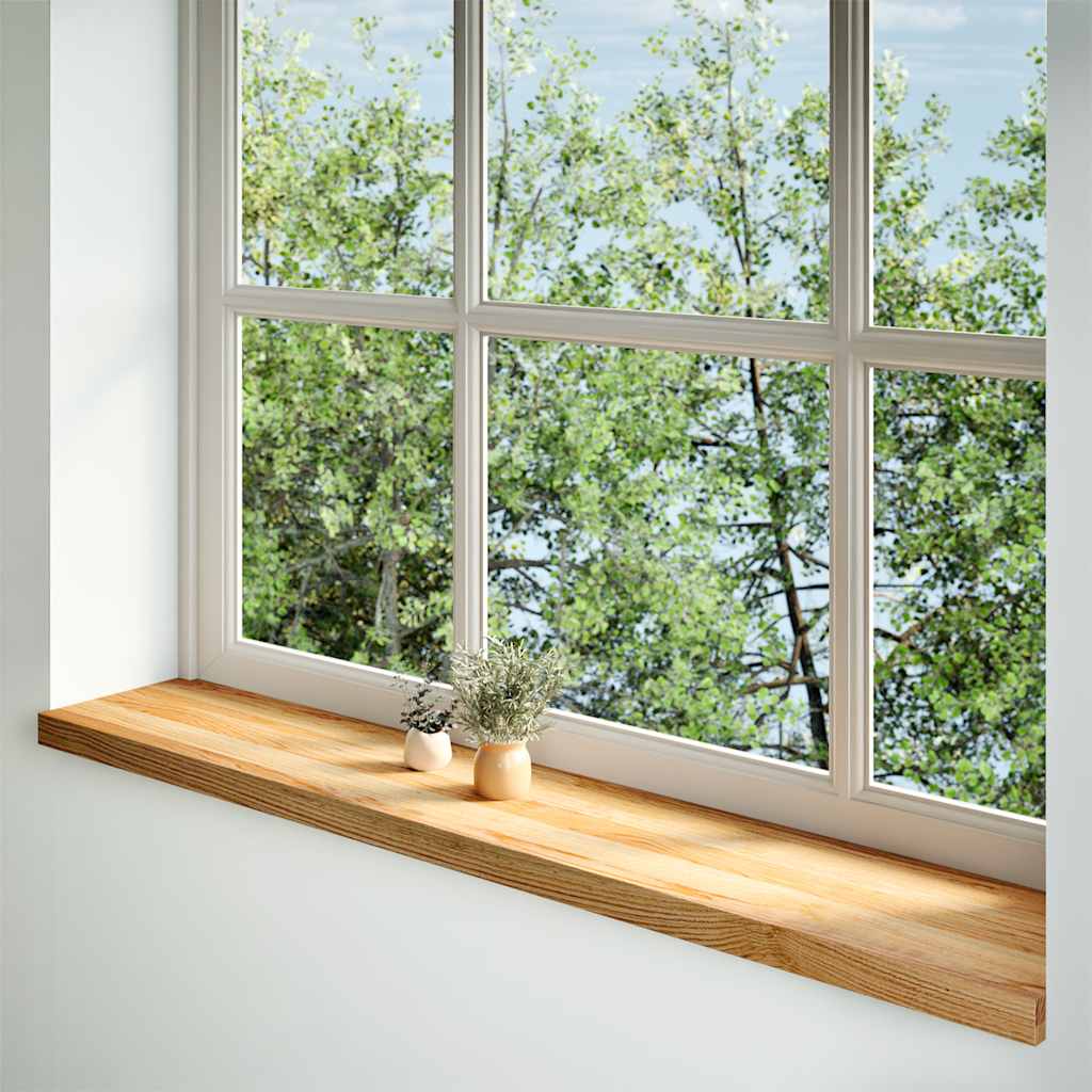 Banc De Fenêtre En Chêne Massif – Planche étagère 90x17x2.5 Cm – Naturel – Neuf