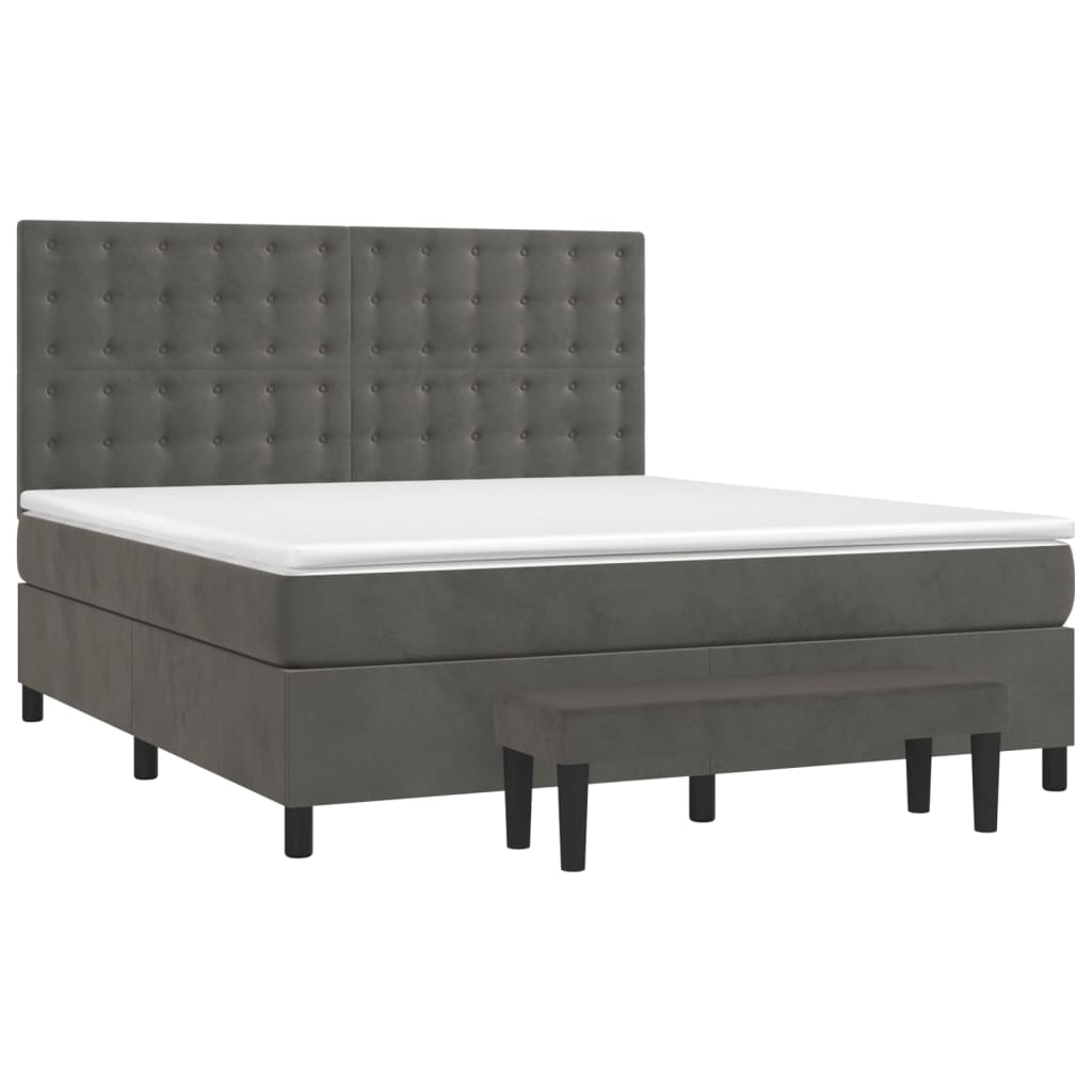 Beliani Cama Ajustable Tela DUKE 180 X 200 Cm Gris Oscuro | Leroy Merlin