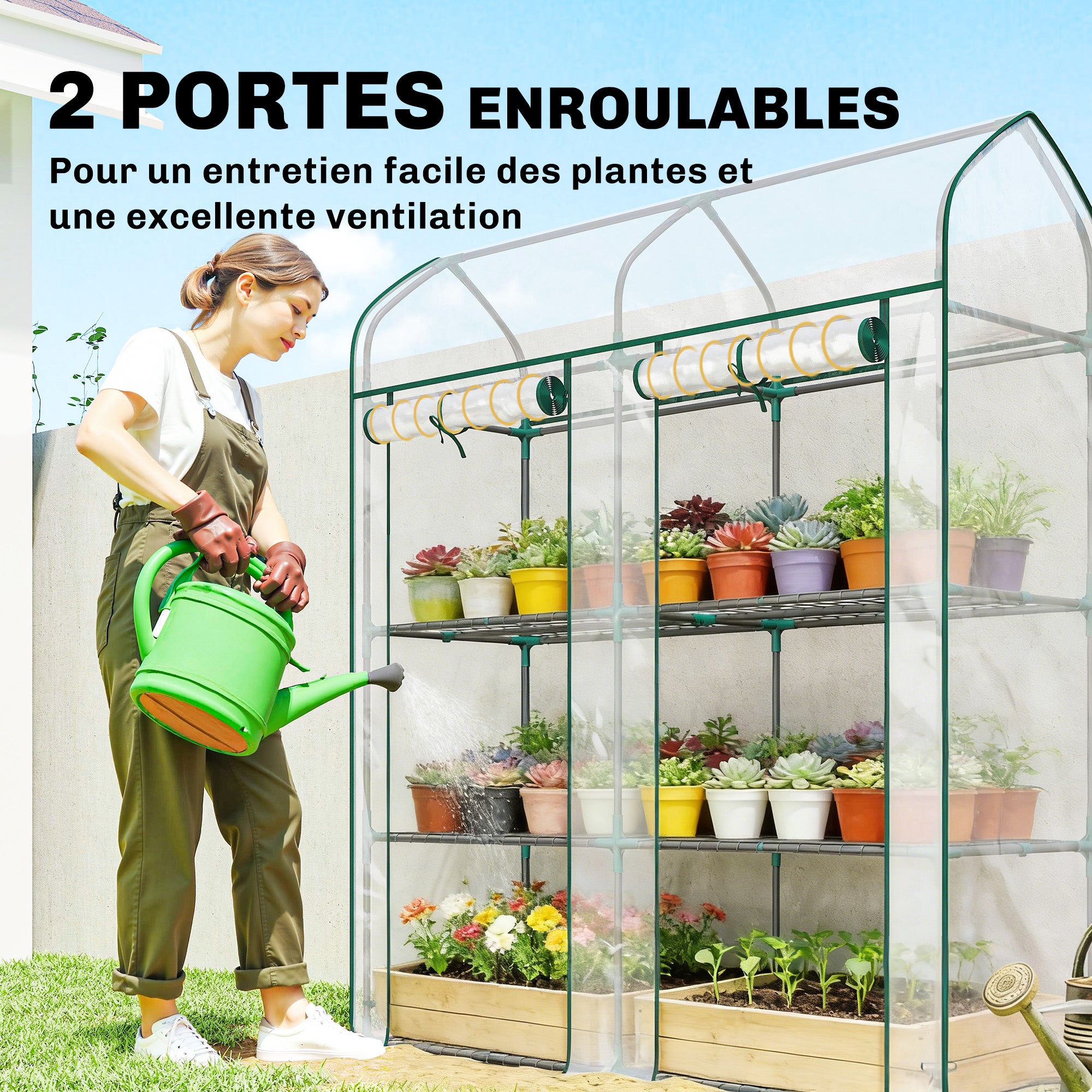 Serre de jardin acier Outsunny - 5