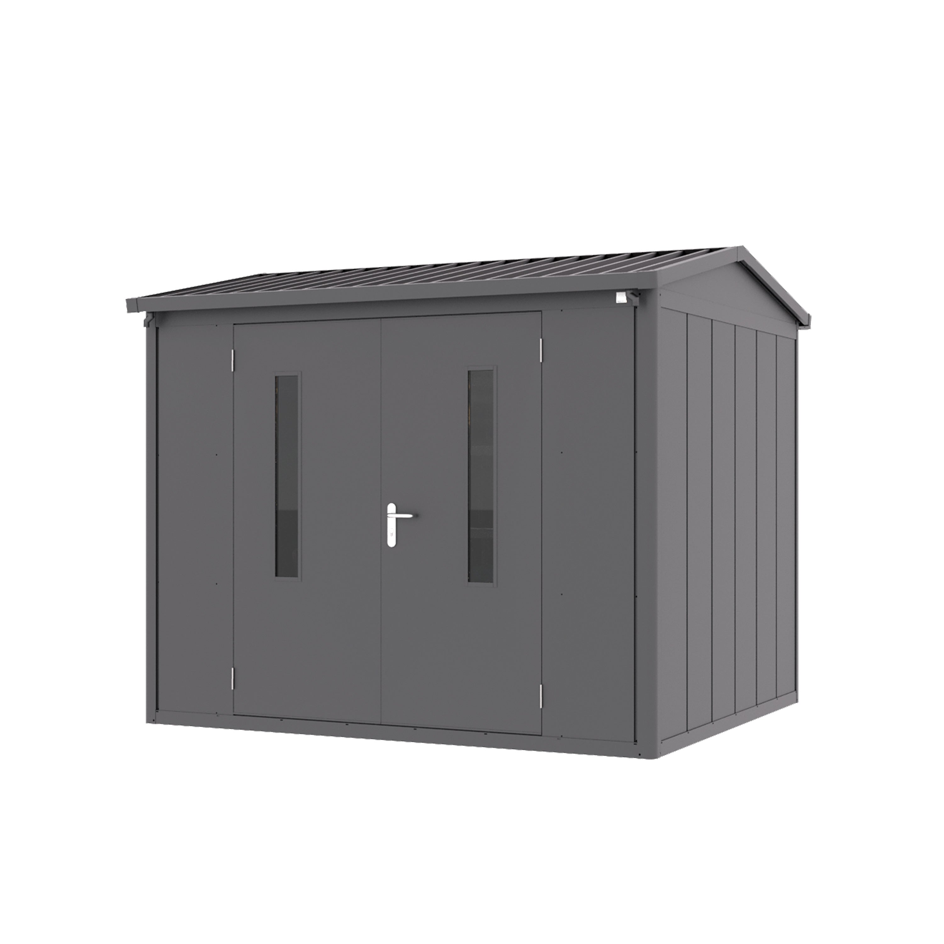 GFP Primeyard domek narzędziowy metalowy 263x228x231 cm domek ogrodowy dach dwuspadowy antracyt