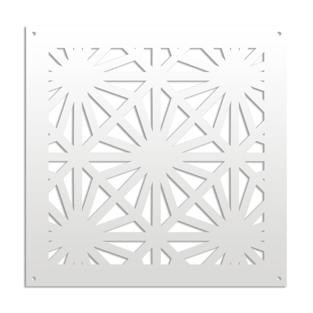 POLESTAR - Panel perforowany z PVC - Osłona przeciwsłoneczna - Rozmiar 48x48 cm - Grubość 1 cm - Kolor BIAŁY