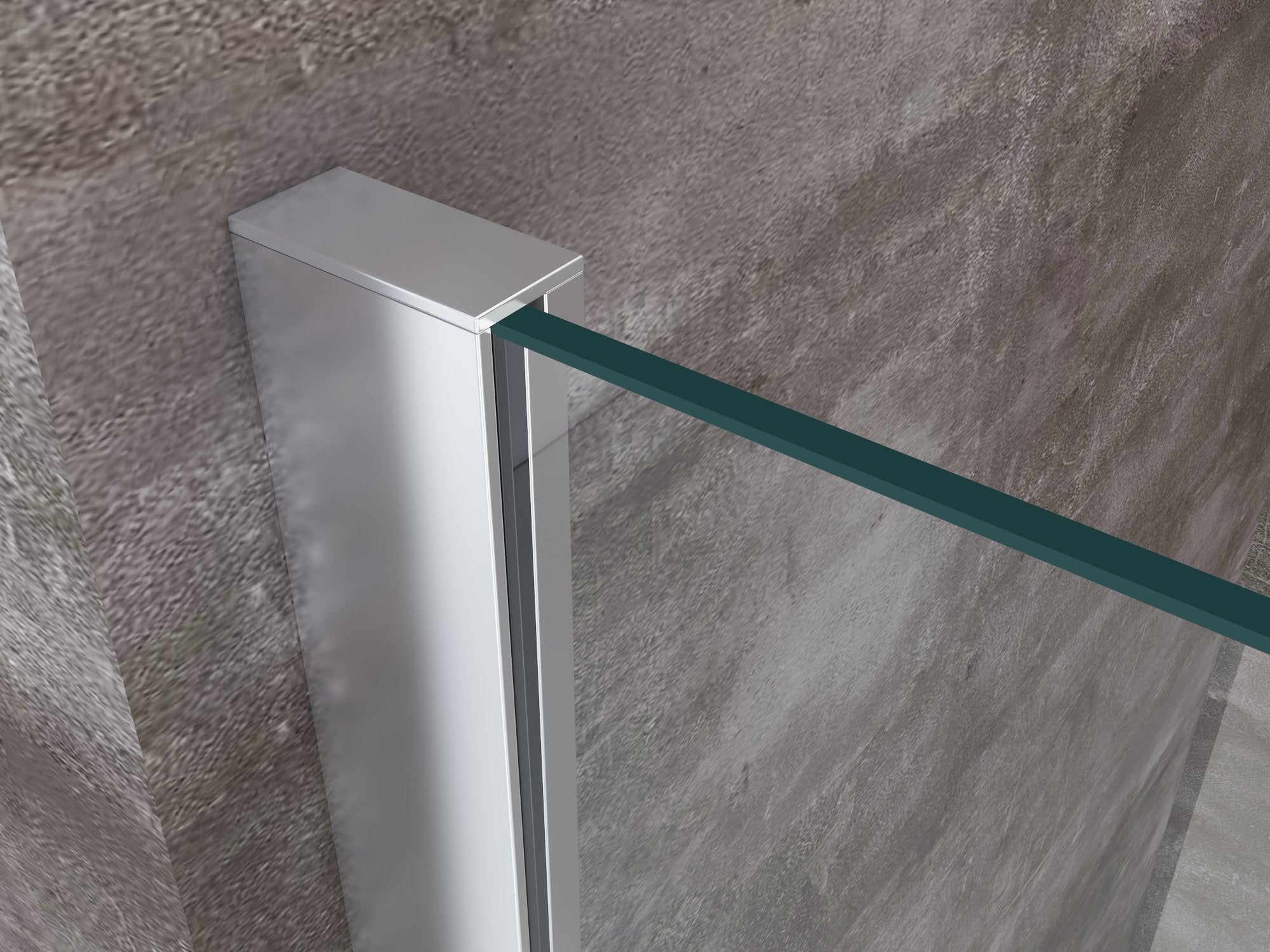 Paroi de douche de 8 mm type Walk-in H.200 – réglage 108-110 cm - 4