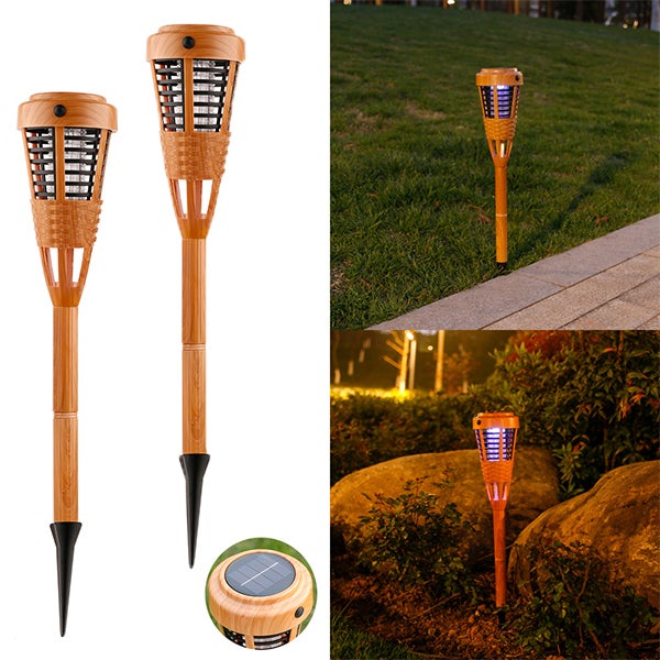Zestaw 2 lamp solarnych przeciw komarom - Oświetlenie Dekoracyjne + Eliminacja Komarów - Odporność na Deszcz (2SZT)