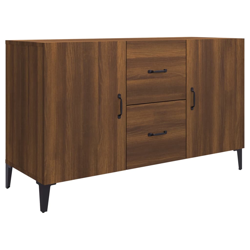 Credenza Moderna Gecheer Con 2 Ante - Mobile Per Soggiorno/Cucina 60x35x70 Cm, In Truciolato E Gambe Legno, Stile Industriale, Da Montare Con Fissaggio A Parete