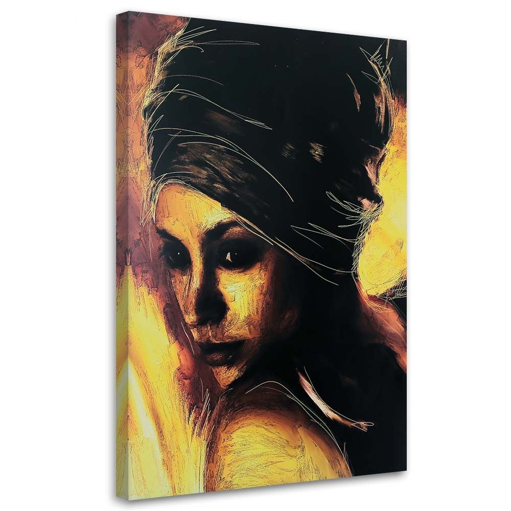 Obraz na płótnie, Zamyślona kobieta portret 40x60