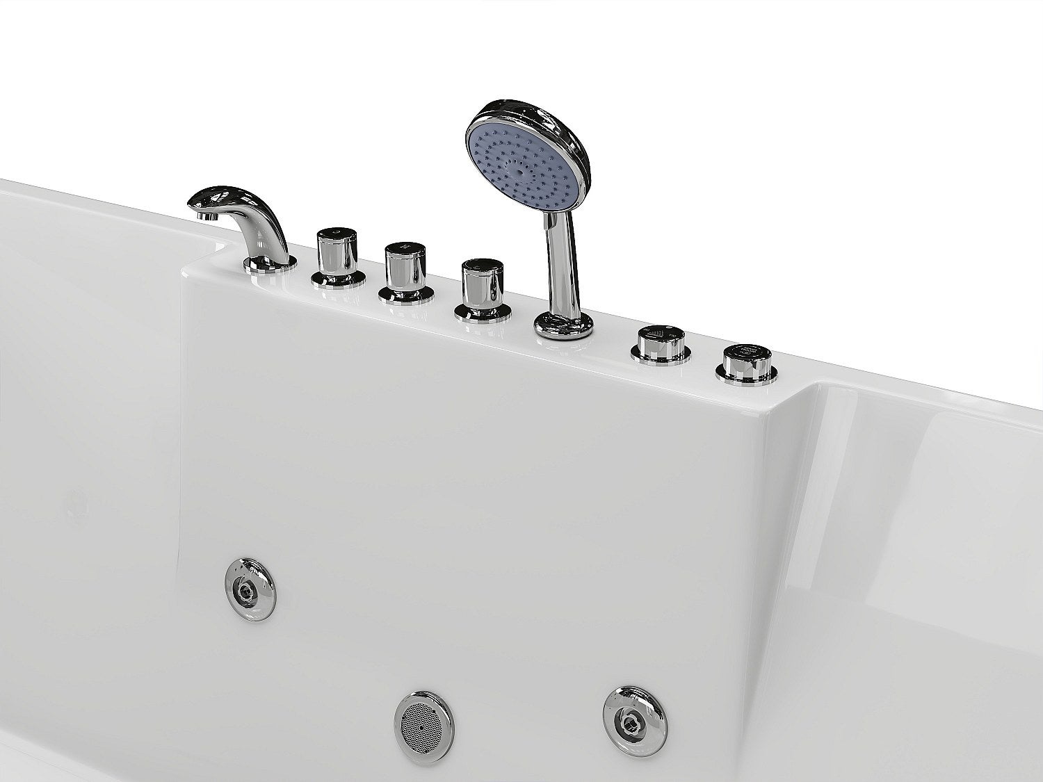 Baignoire balnéo - 2 places - 515 L - 182 x 122 x 62 cm - Angle droit - THALASSA - 4