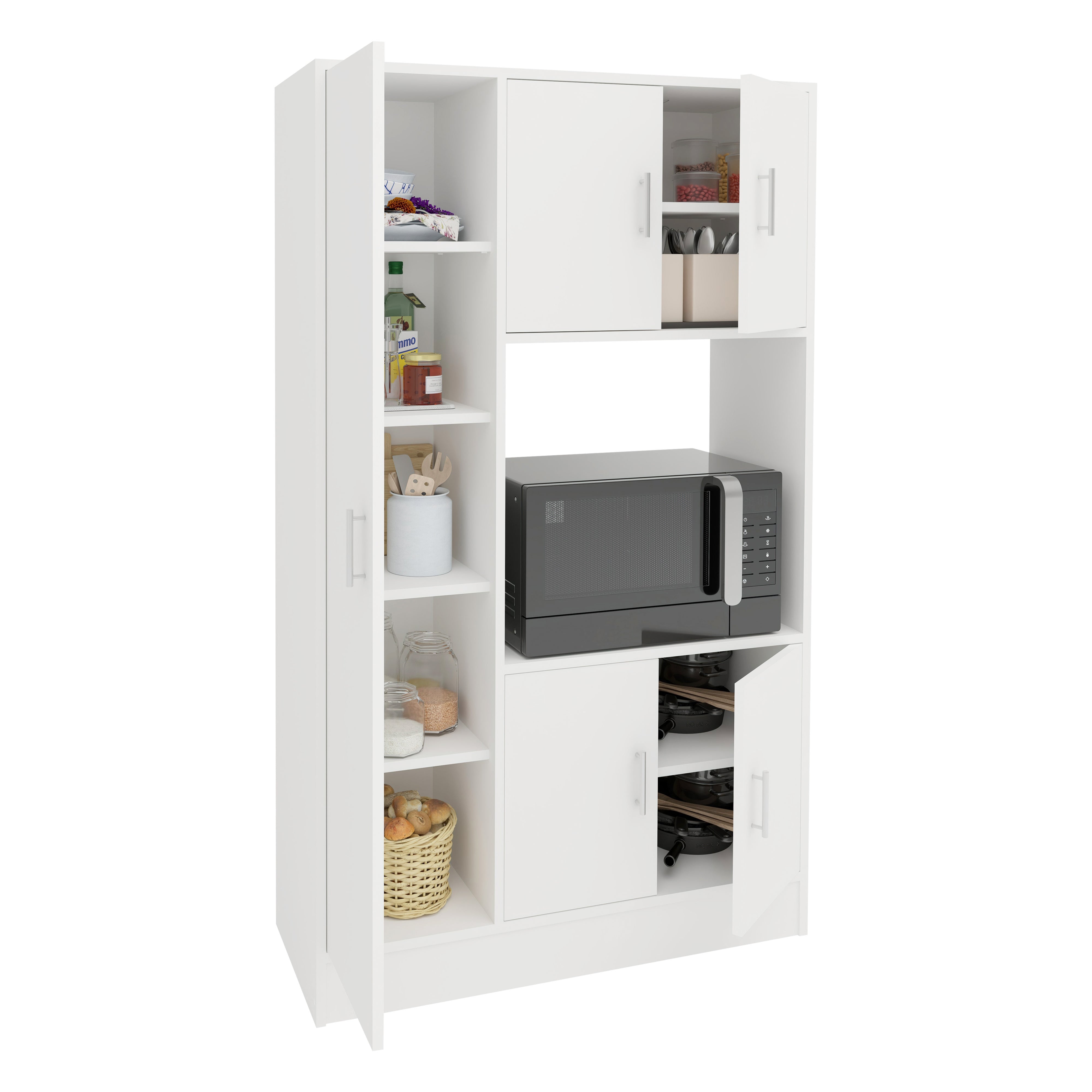 Haaus  Mueble De Cocina Arno, 5 Puertas, 90 X 32 X 150 Cm Blanco , Leroy Merlin