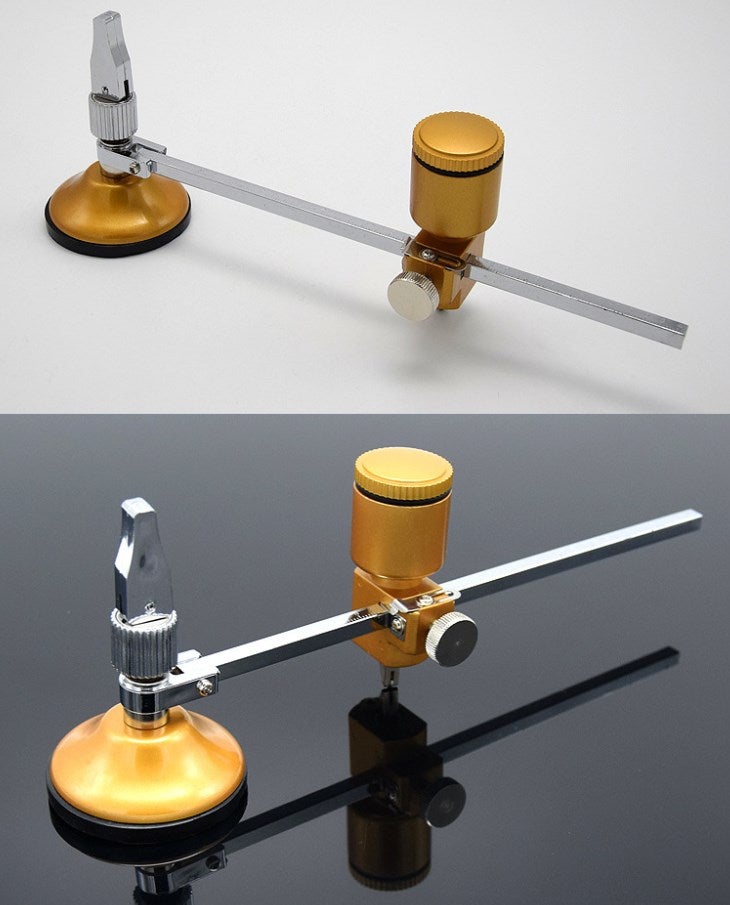 Tagliavetro circolare, tagliavetro circolare per carichi pesanti con ventosa, taglio circolare a compasso per piastrelle in ceramica di vetro - 3