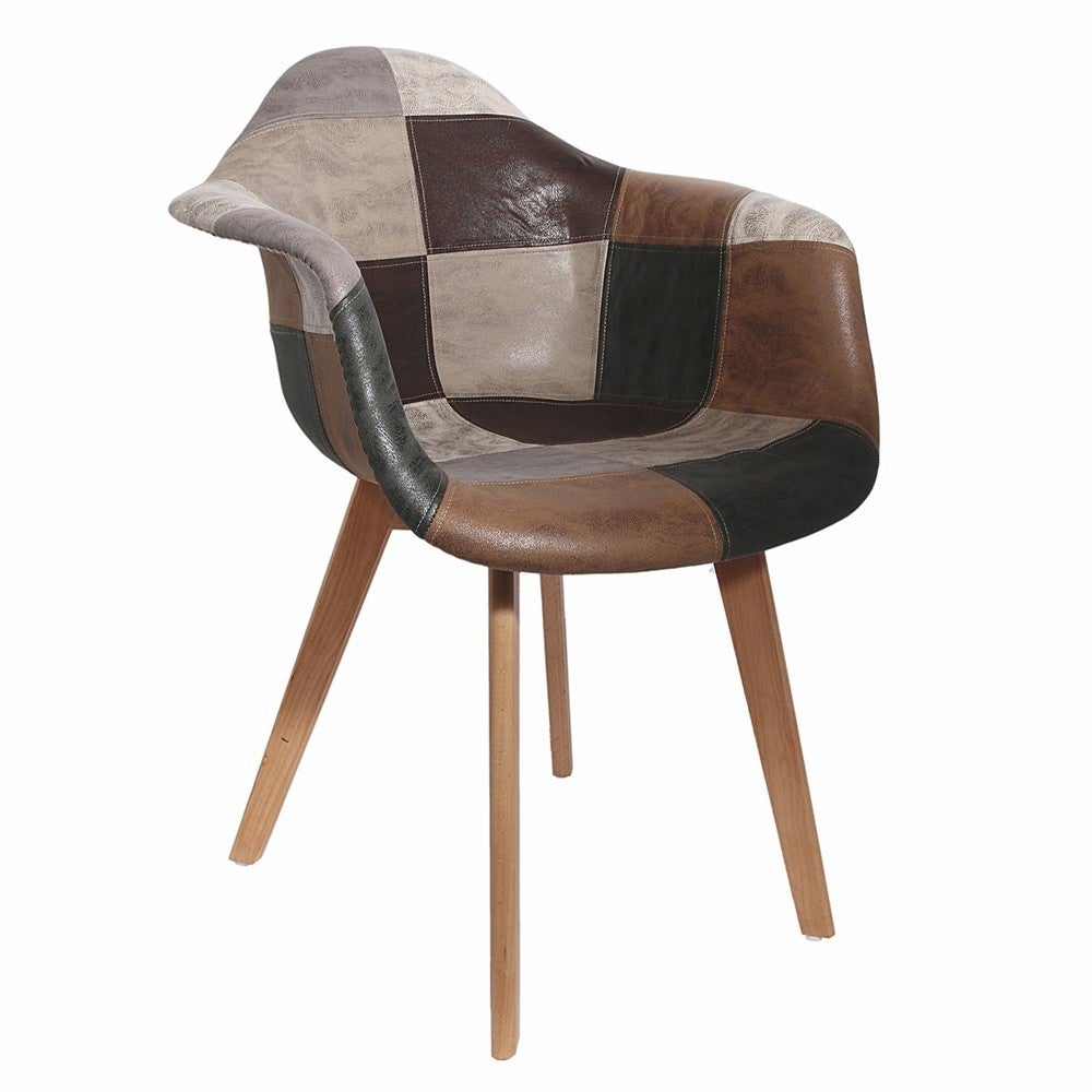 Fauteuil Scandinave Patchwork Gris Leroy Merlin