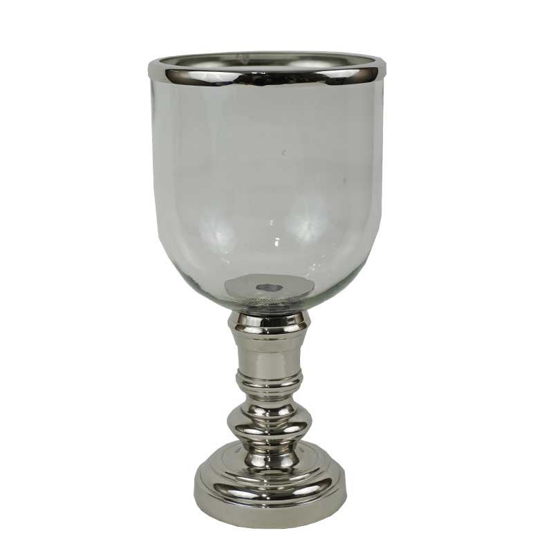 PHOTOPHORE VERRE NOIR DORE GRAND MODELE