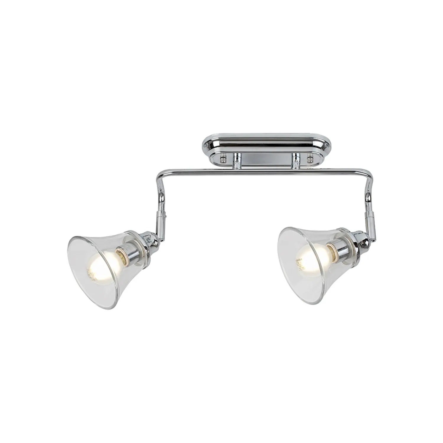 Kinkiet łazienkowy Antoine chromowany przezroczysty 2xE14x40W metal wym:14x39x14cm IP44 Rabalux