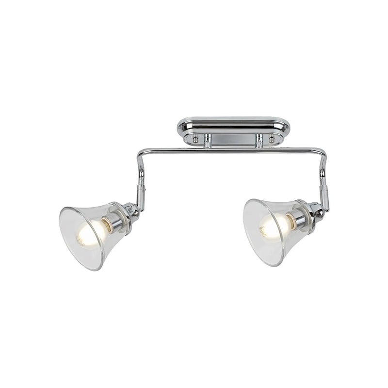 Kinkiet łazienkowy Antoine chromowany przezroczysty 2xE14x40W metal wym:14x39x14cm IP44 Rabalux