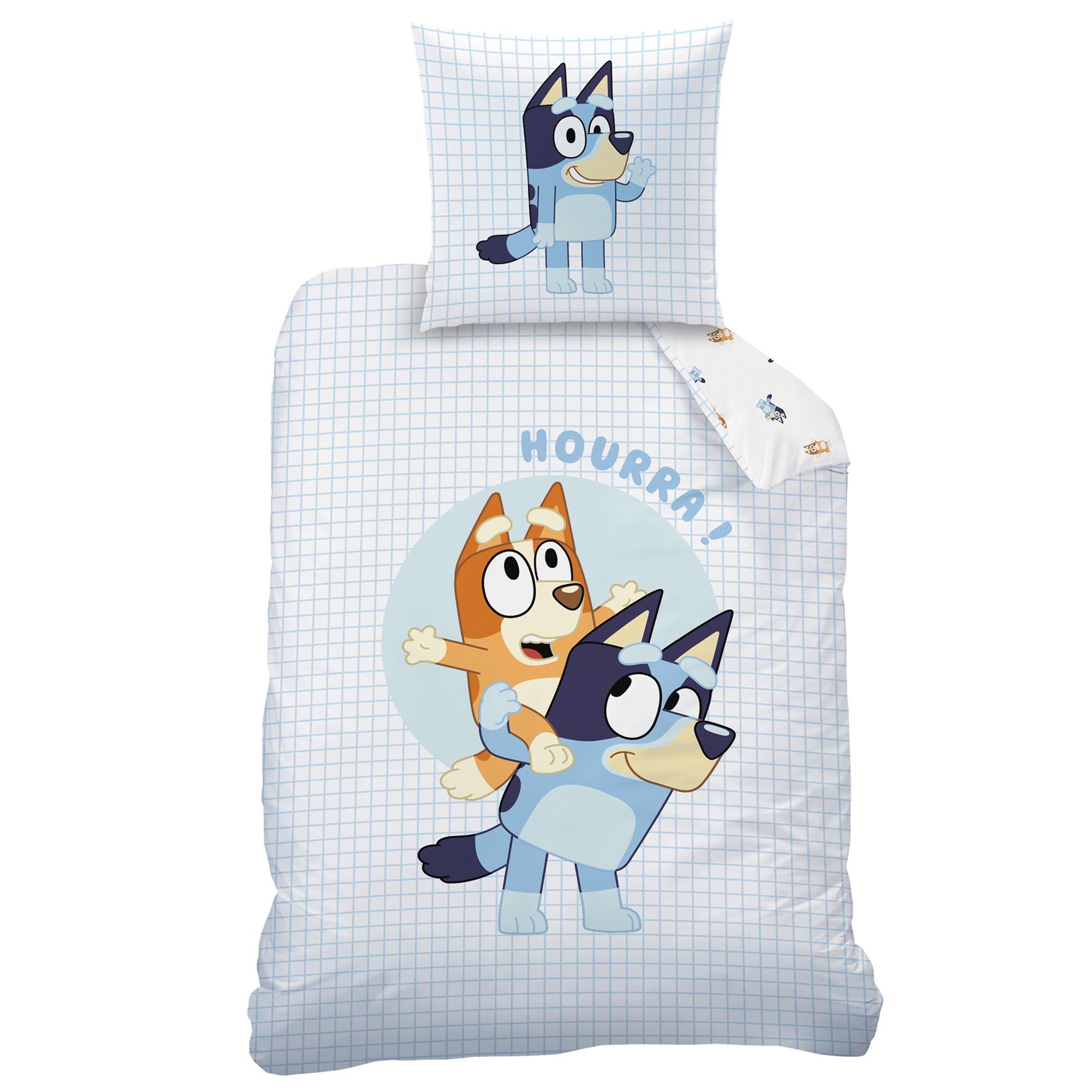 Parure de lit imprimée 100% coton, BLUEY HOURRA - 3