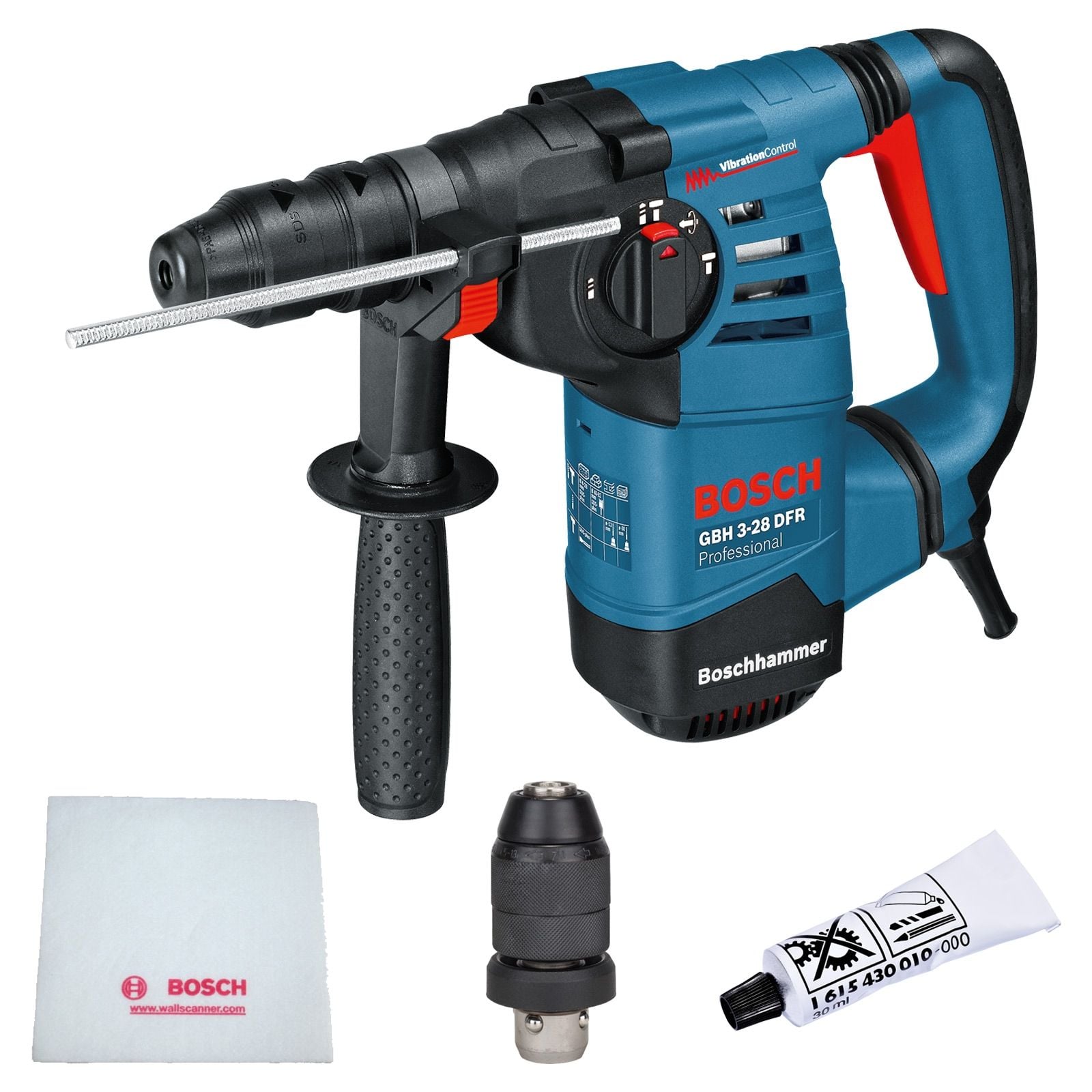 Bosch Młotowiertarka GBH 3-28 DFR z SDS plus 800 W Solo z zestawem akcesoriów