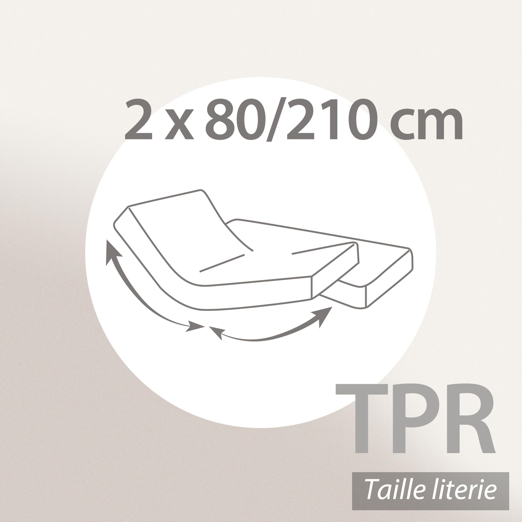 Protège matelas ANTONIN 2x80x210 cm bonnet 40 cm molleton 220 g/m² absorbant blanc lit articulé TPR - 6