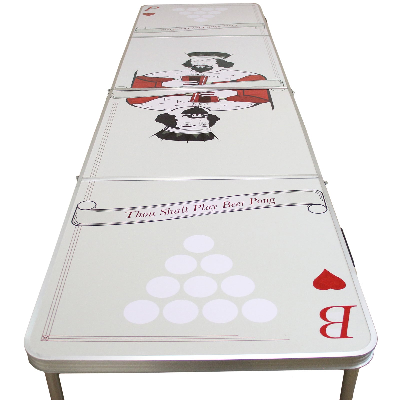 Table de Bière-Pong Pliable 240 cm Surface Imperméable Transportable Table à Plateau en MDF et Cadre en Aluminium Soirée - 3