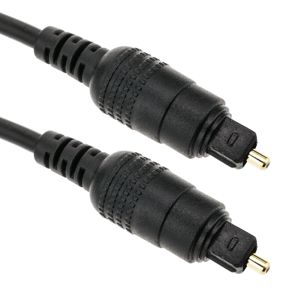 Câble Audio Fibre Optique Van Damme – 5 Mètres – Toslink Vers Toslink – Neuf