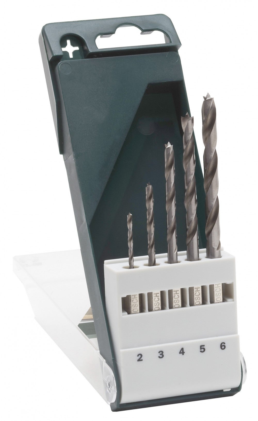 Bosch Accessories 2609255326 Jeu de forets pour le bois 5 pièces 2 mm, 3 mm, 4 mm, 5 mm, 6 mm 1/4 (6,3 mm) 1 set - 2