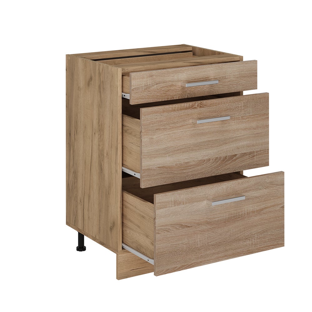 Vicco Meuble cuisine R-Line, Sonoma, 60cm avec tiroirs, sans PT - 4