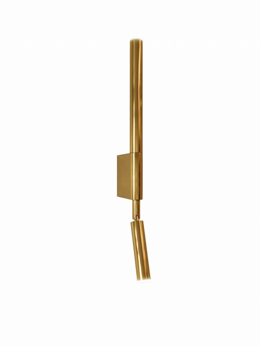Kinkiet ścienny Organic złoty LED 2W 3000K 120lm wym: 47 x 2,5 x 10 cm metal IP20 Maxlight