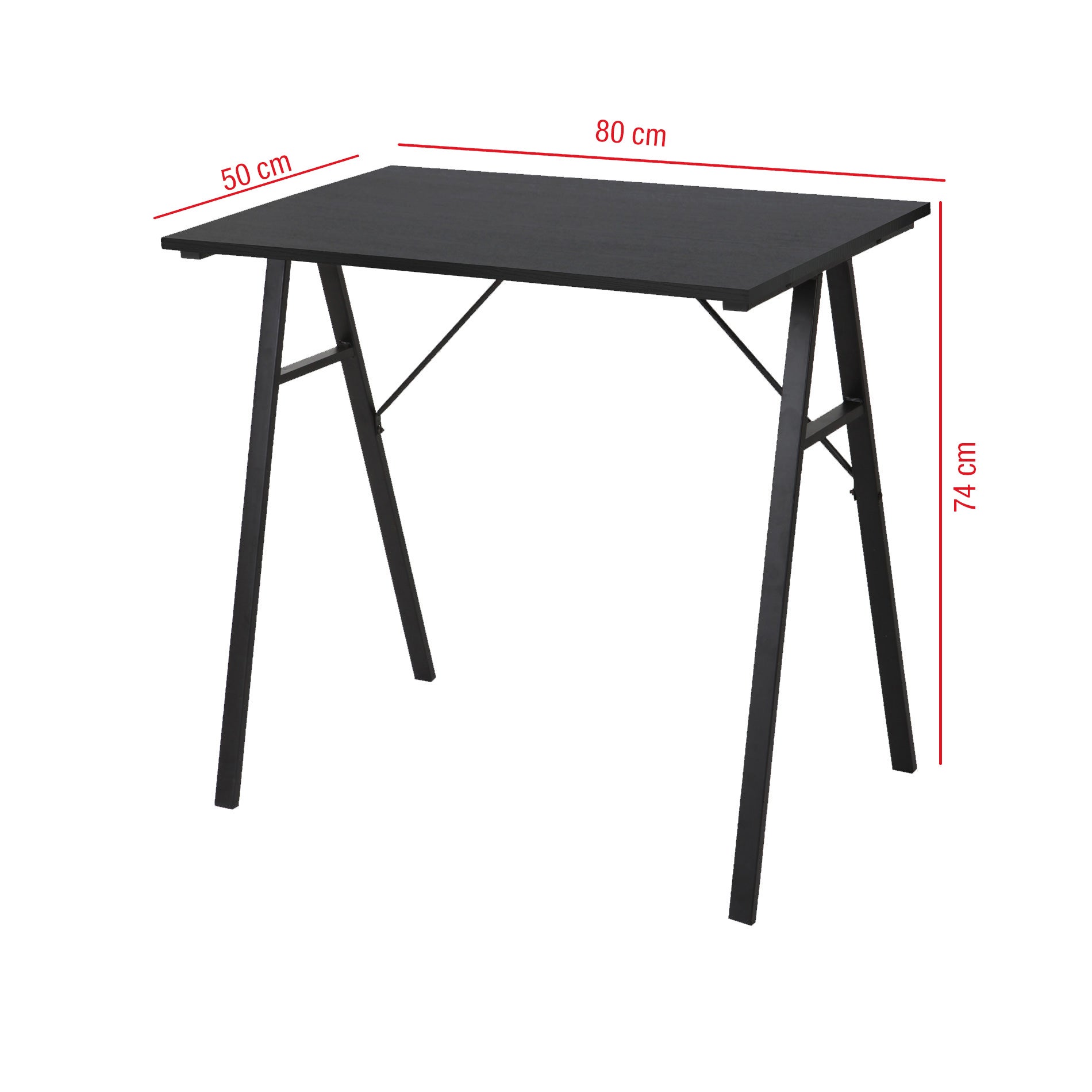 Rebecca Mobili Bureau d'ordinateur Table de jeu en Bois et Acier noir pour Bureau Maison - 2