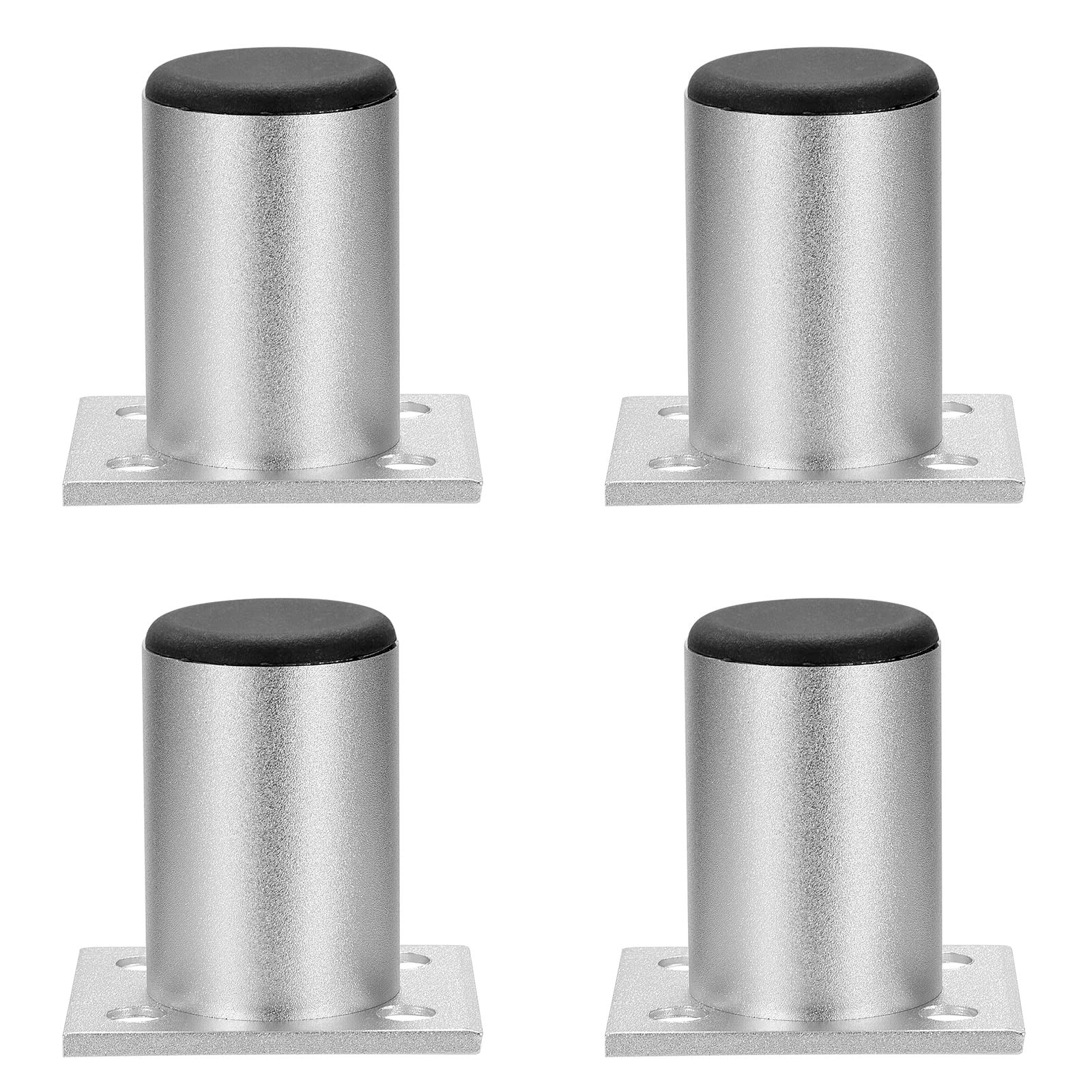 4 Pieds Réglables Pour Meuble Gaomoeny - Hauteur 0-20 Mm - Alliage Alu Noir - RZL-55