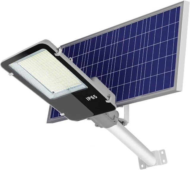 Lampione stradale pannello solare 1000W sensore crepuscolare telecomando timer