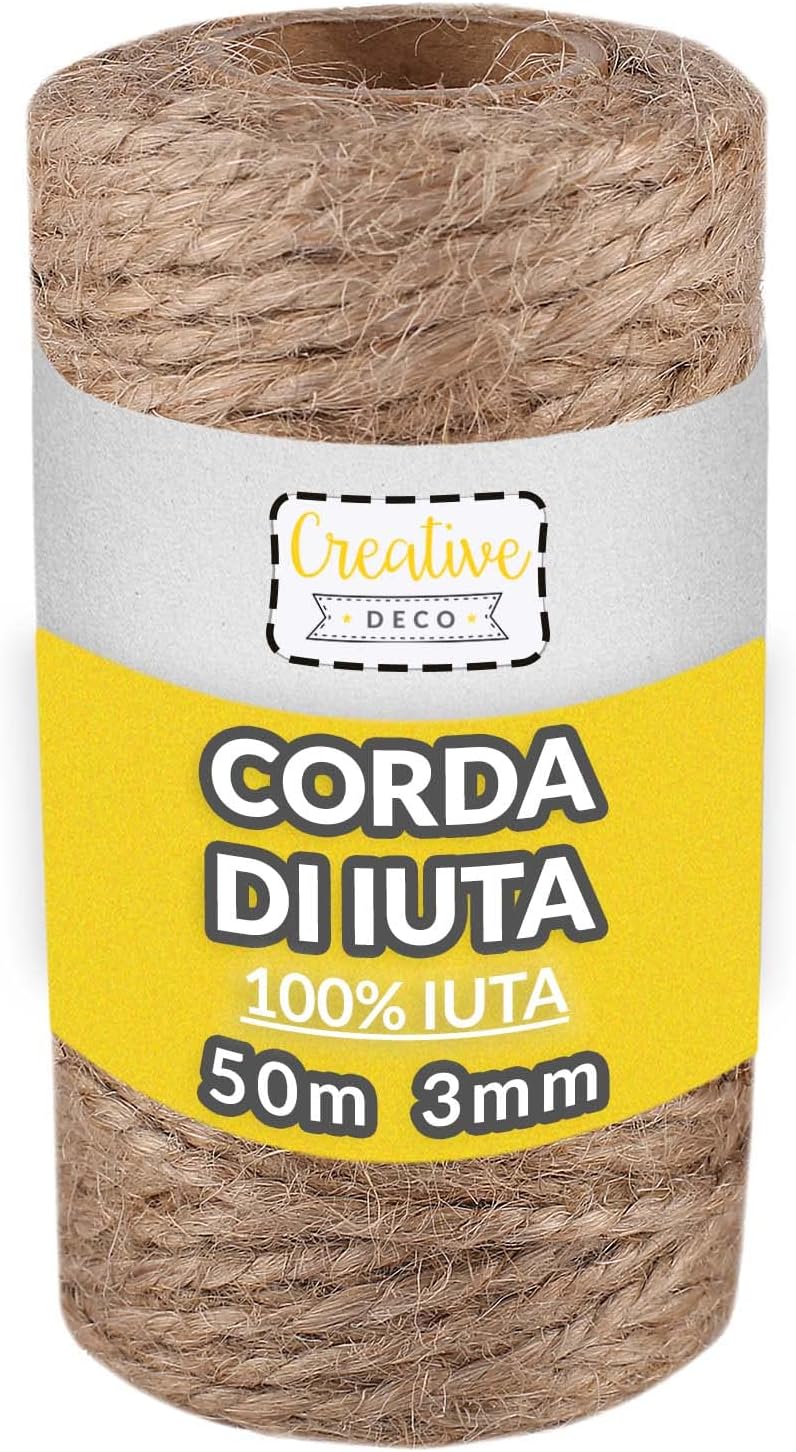 Cordelette En Jute Noir - 30 Mètres - Pour Bricolage Et Créations