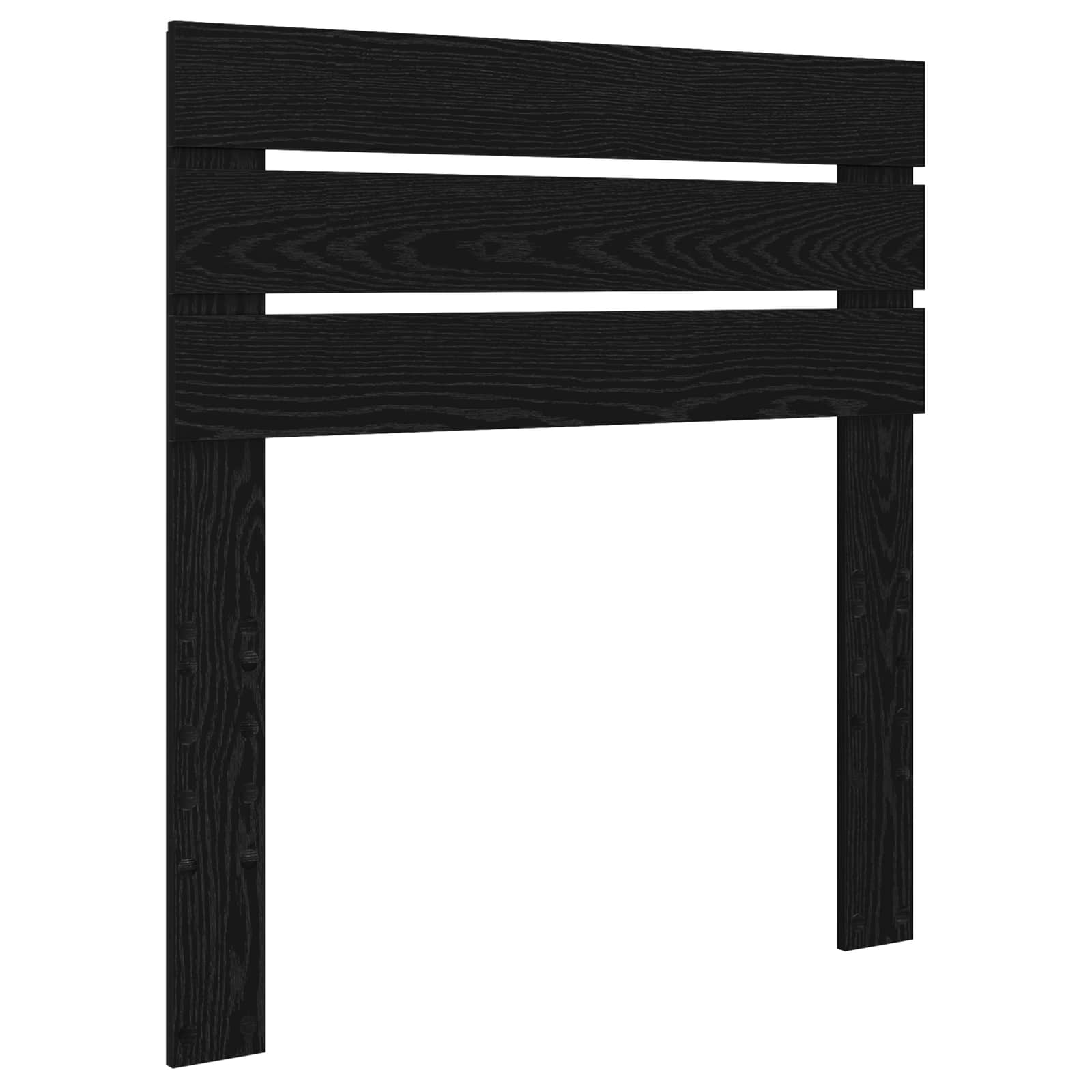 Cadre de lit chêne noir 90 x 190 cm en panneau de bois - 6