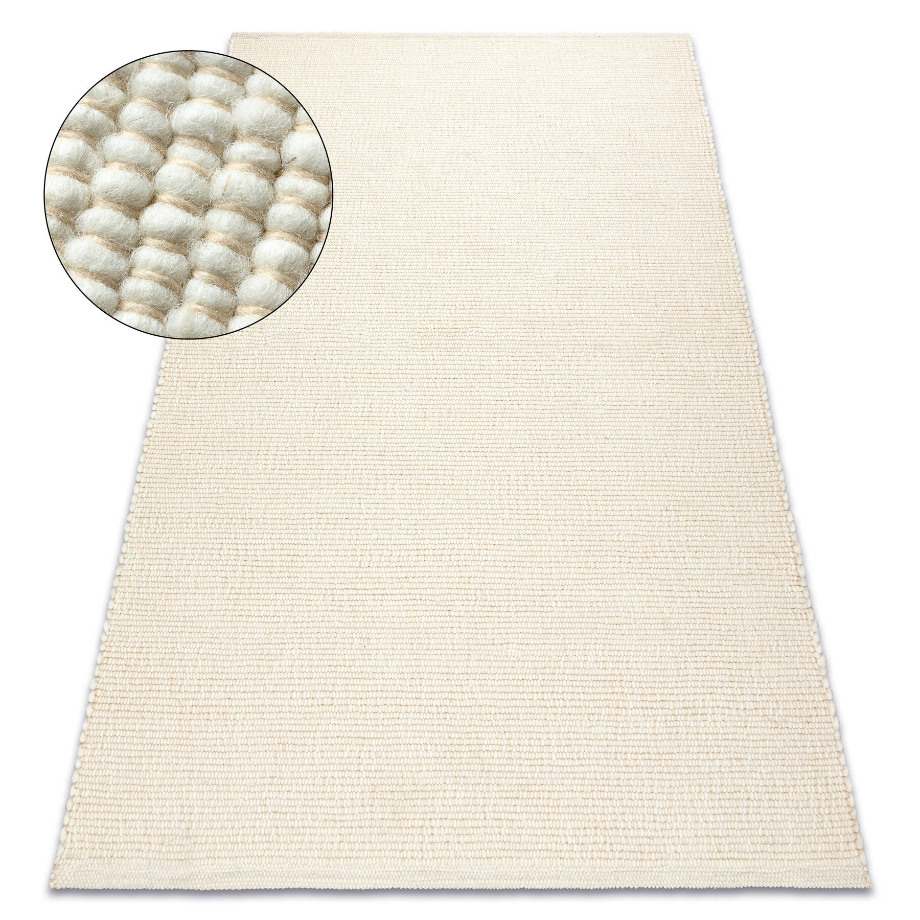 Dywan NEPAL 2100 natural, krem - wełniany, dwustronny, naturalny 160x220 cm