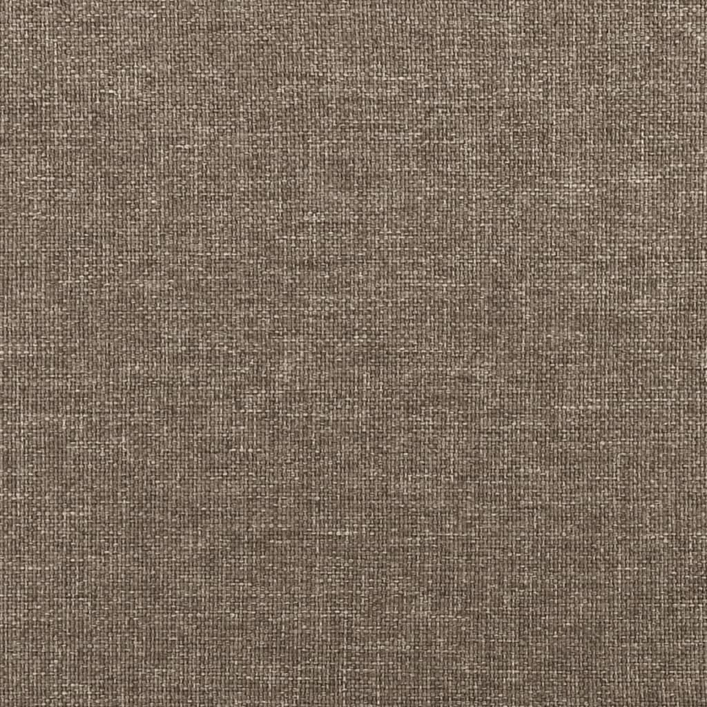 vidaXL Cadre de lit à lattes taupe 140x200 cm tissu - 8