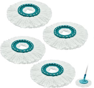 Nettoyage à Sec Et Humide Têtes De Rechange Clean Twist Disc Mop, Têtes De Rechange Pour Leifheit Lot 4 Pièces Rechange Durable