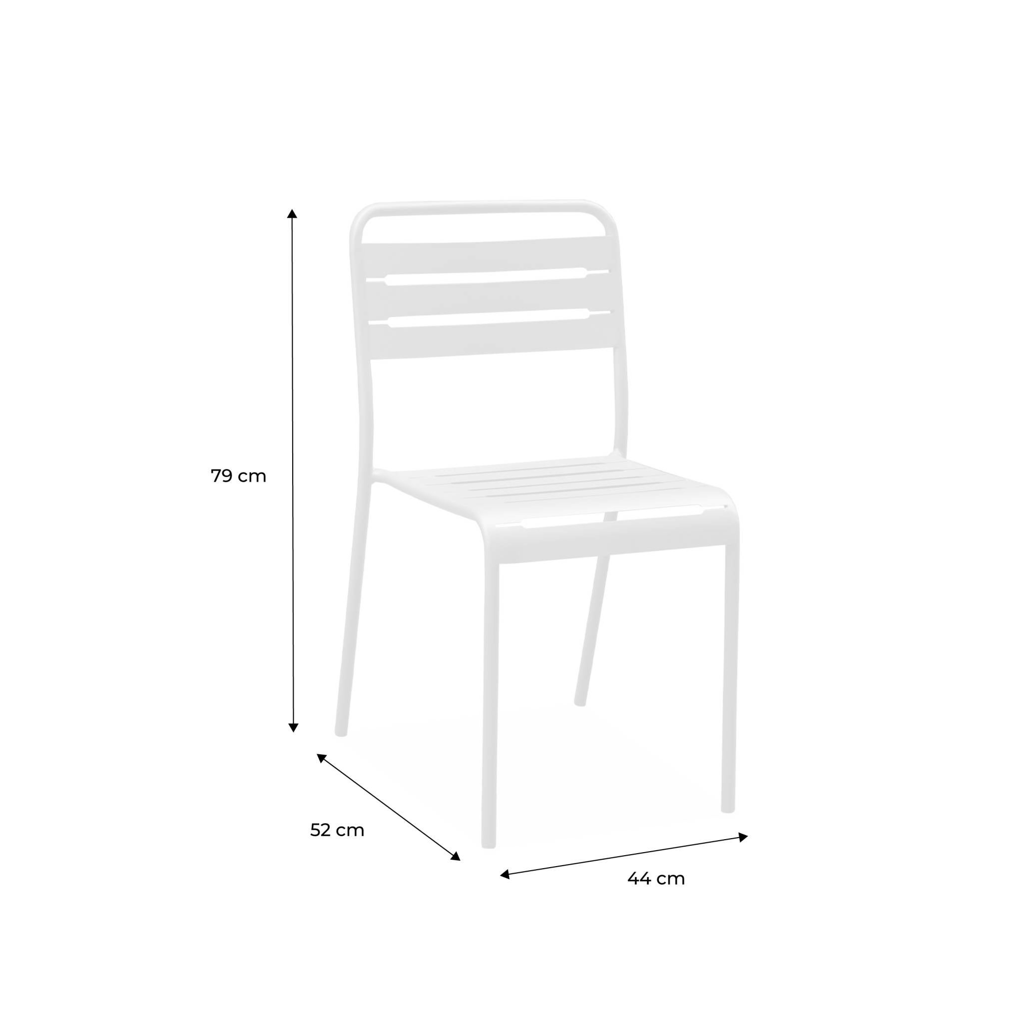 Chaise de jardin sans coussin Amelia en Acier Jaune - 5