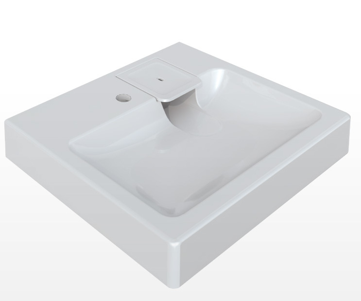 Umywalka do zamontowania na pralkę 60x60x11cm biała