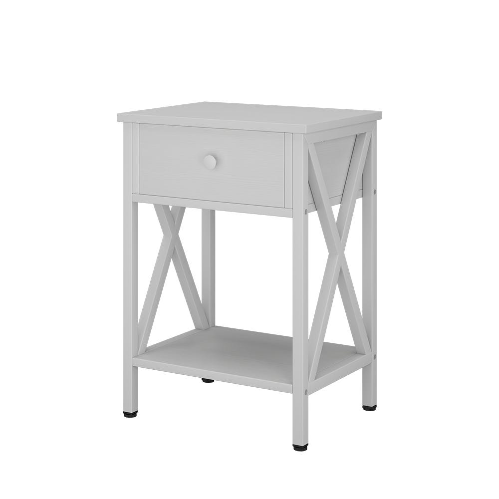 Vicco Table de chevet Blanc 32.3x59.1cm Lot de 2 Vicco Table de chevet Blanc 32.3x59.1cm Lot de 2